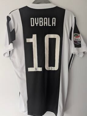 Juventus 2017-18 Home Paulo Dybala Jersey Men's Medium Serie A Fully Patched